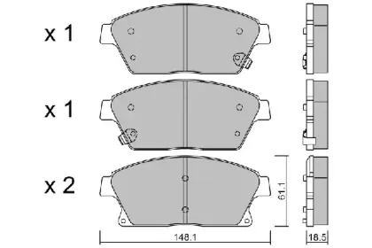 Комплект тормозных колодок, дисковый тормоз AISIN купить